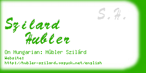 szilard hubler business card
